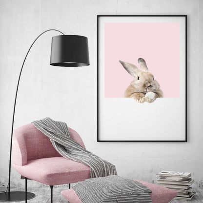 Rabbit Peeking Print