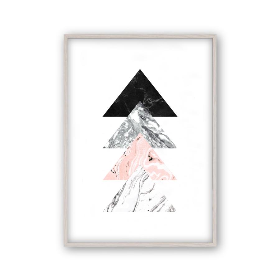Triangles Marble Print - Blim & Blum