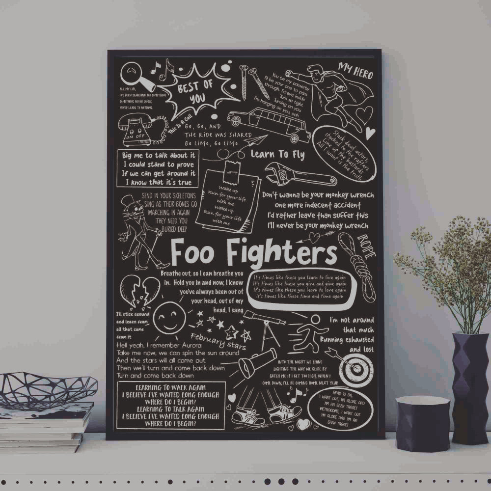 Foo Fighters Song Lyric Album Print