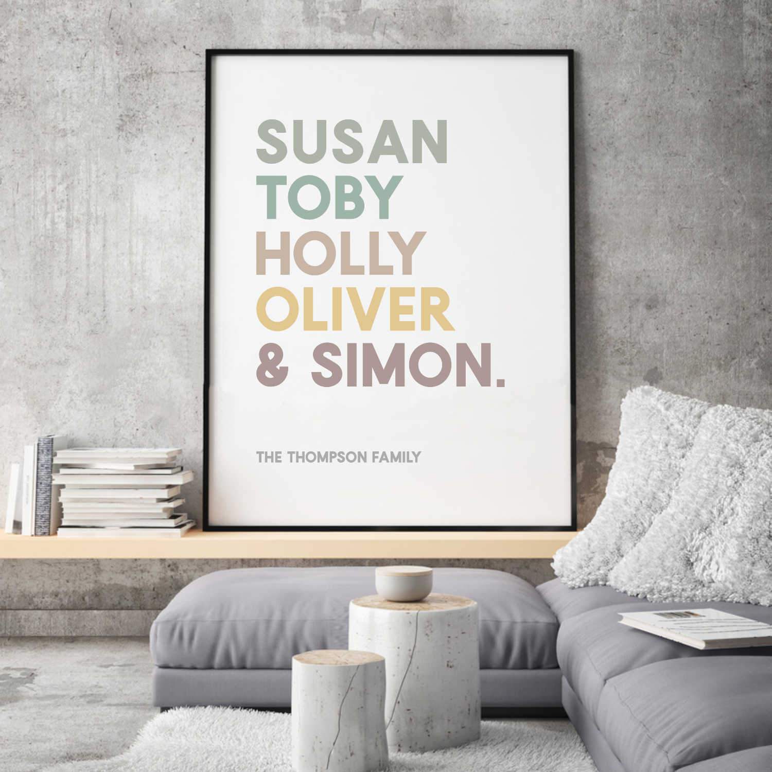 Personalised Family Names Print - Blim & Blum