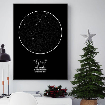 Personalised Star Map Night Sky Print