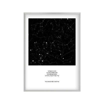 Personalised Night Sky Star Map Print