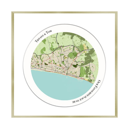 Personalised Circular Map Print